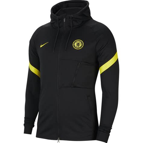 nike chelsea strike hooded trainingspak 2021-2022 zwart geel|Nike Chelsea Strike Hooded Trainingsjack 2021.